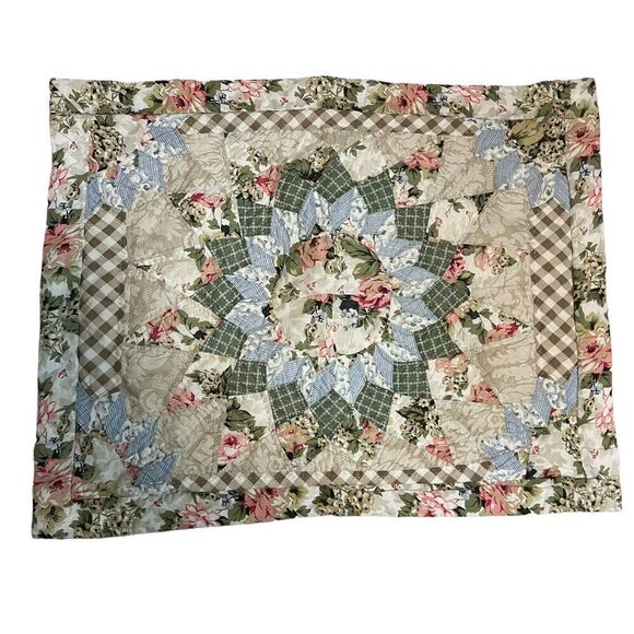 LONESTAR Quilt PILOW SHAM Standard Set (2) Shams Only Hand Stitched Colorful - Picture 1 of 8